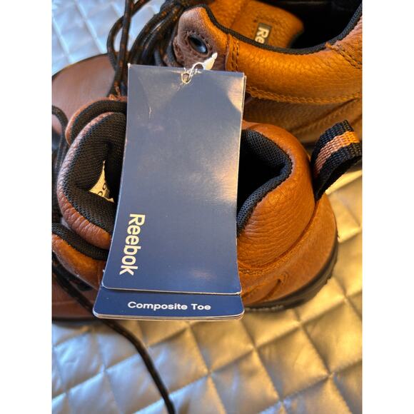 Reebok Waterproof Composite Toe Brown Leather Unisex Hiking Boots M/8.5 W/10.5 - Picture 12 of 12